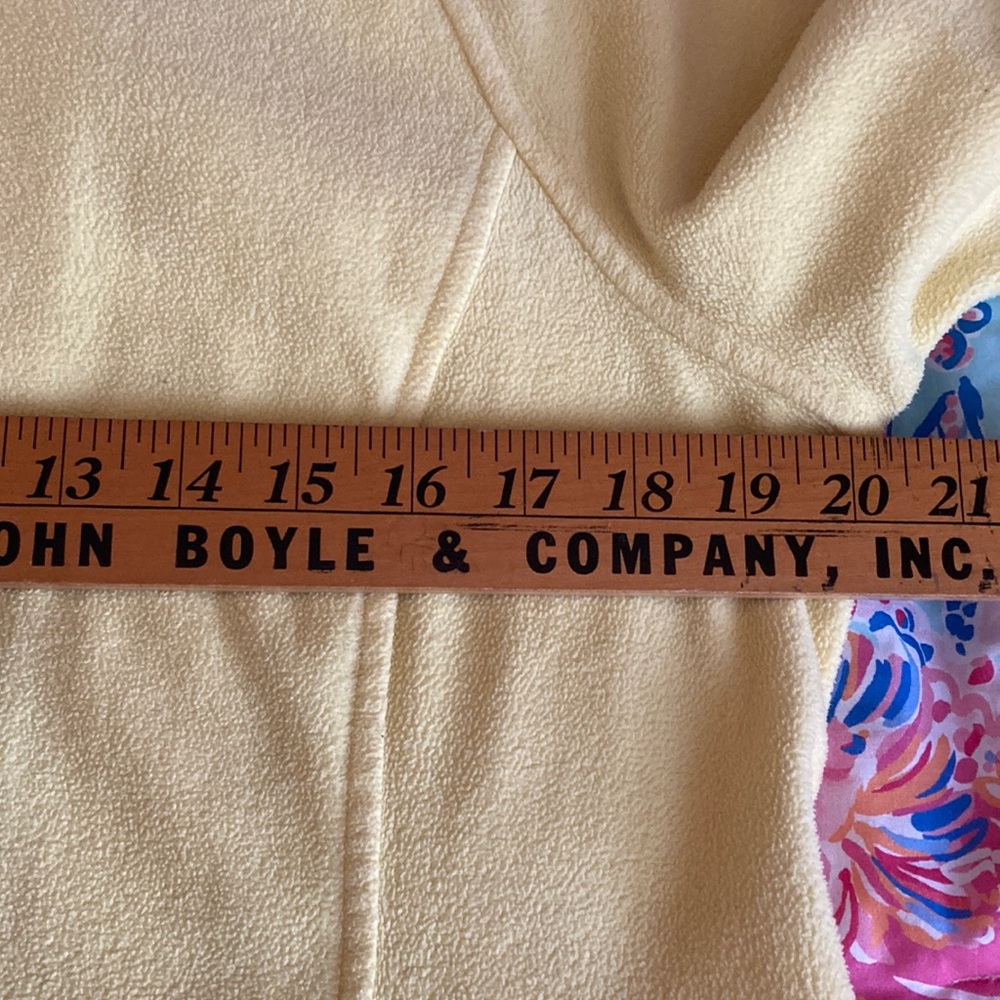 Lilly Pulitzer Yellow Utility Jacket with Full-Length Zipper - Picture 6 of 7